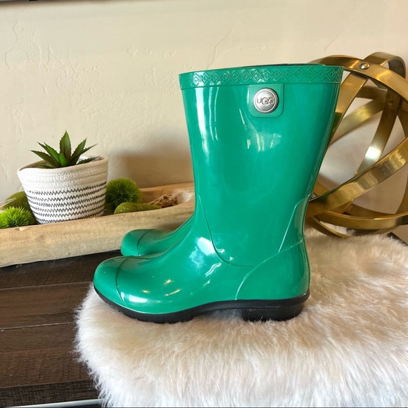 Ugg Sienna Rain Shearling Footbed Boots Shoes Woman’s Size 7 Jazz Green. - Picture 3 of 7
